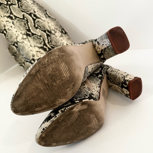 Pretty Little Thing Faux Snake Knee High Boots - Picture 11 of 11